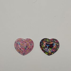 Heart Shaped Puffy Sprinkle Stickers
