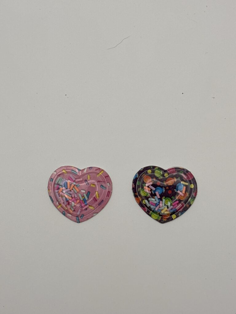 Heart Shaped Puffy Sprinkle Stickers