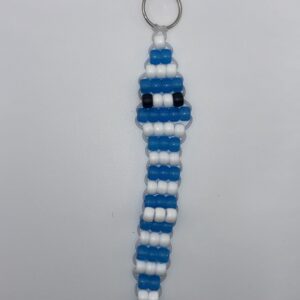 Blue And White Pony Bead Snake
